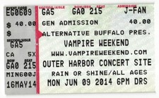 2014 Vampire Weekend Cults Concert Ticket Stub Buffalo NY