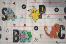 pokemon pikachu charizard fun fabric length 12 x 9 inch 1pc