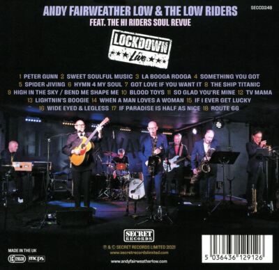 ANDY FAIRWEATHER LOW & THE LOW RIDERS LIVE LOCKDOWN NEW CD