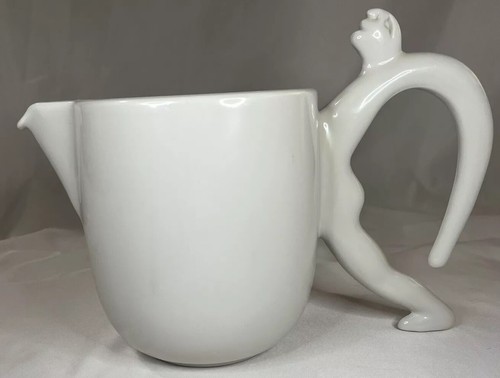 CARROL BOYES Water Pitcher Designer Novelty White Plastic Ice Tea Jug Man - Picture 2 of 17