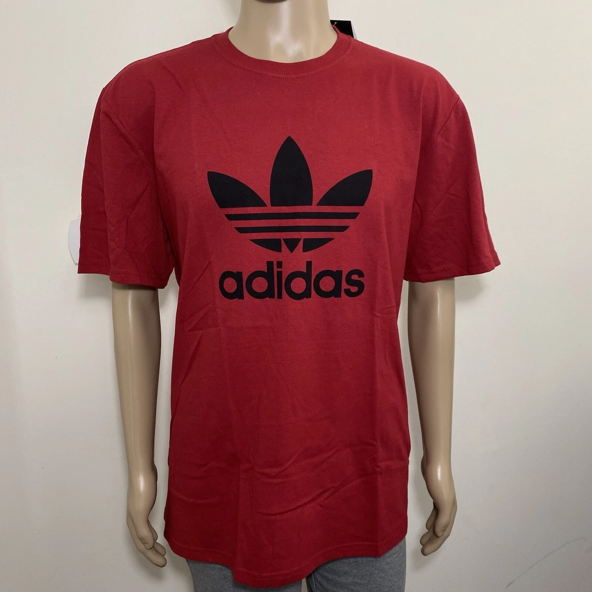 Adidas Men's T-Shirt - Red - L