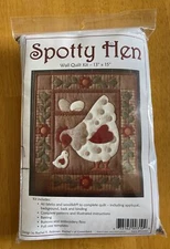 NOS Spotty Hen wall quilt kit wool felt applique country primitive K0310 chicken