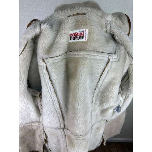 Casual Corner Jacket Women's Small Vtg 60s 70s Suede Leather Lined Hooded - Picture 8 of 18