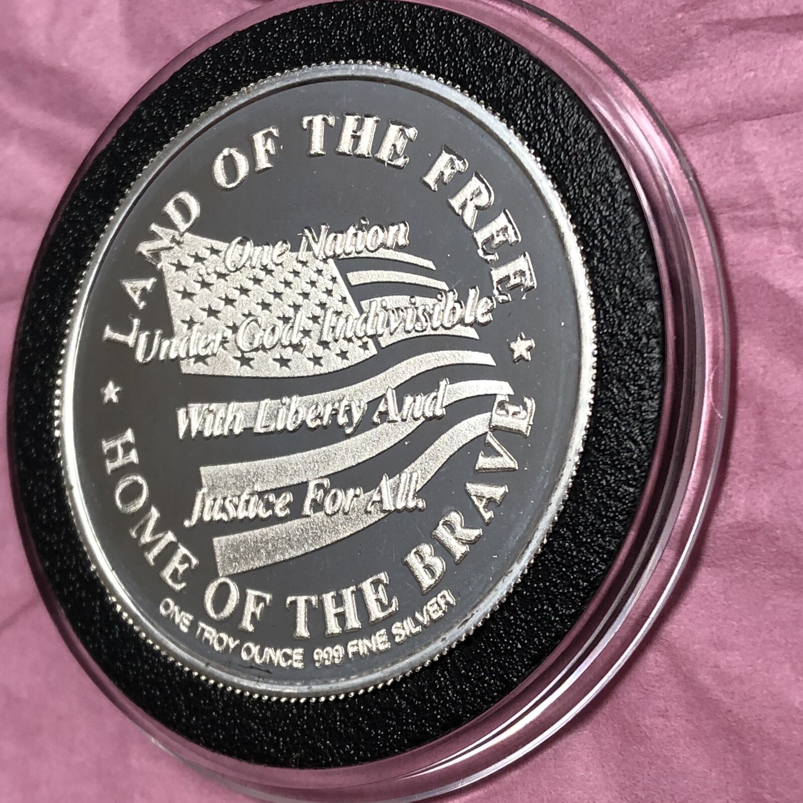 9/11 Great Nation Stands United 1 Troy Oz .999 Fine Silver Round Proof ...