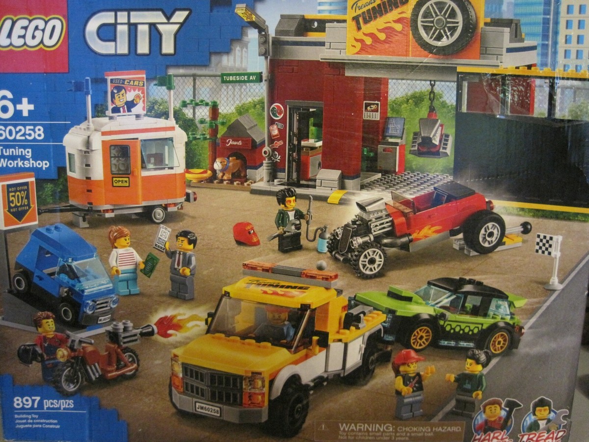 2020 LEGO CITY 60258 TUNING WORKSHOP 897 PIECES--NEW 673419319263