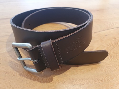 mens Hollister brown leather belt, excellent condition