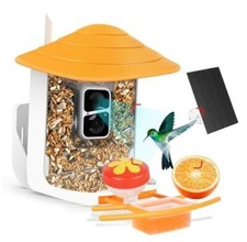   Solar Smart Bird Feeder w/ Camera, 1080P HD, 160  Wide Angle, AI Recog, Motion