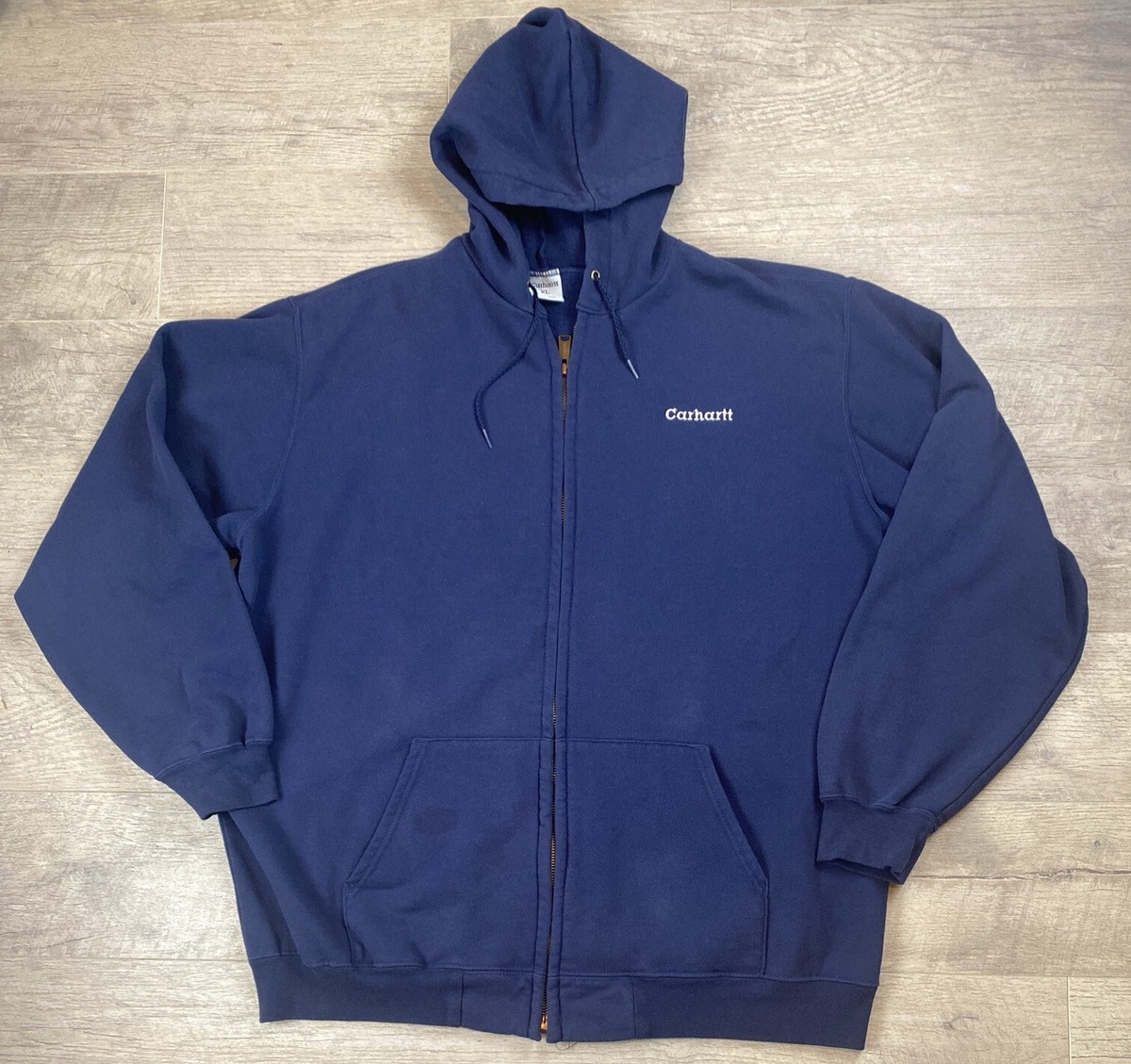 Carhartt Vintage Navy zip up hoodie 1XL | eBay