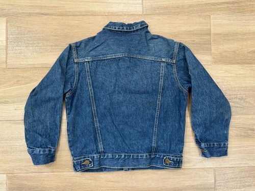 Vintage GUESS Georges Marciano Kids Denim Jacket Size 12 Blue 90s USA *STAINS - Picture 11 of 20