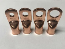 AWG Bare Copper Lug Ring Terminal Welding Cable Battery Wire Terminals 