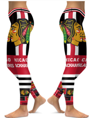Chicago Blackhawks Women's Leggings Size 0/2 to 12/14 Style 2