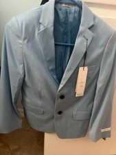 Calvin Klein Stretch Suit Blazer Slim Fit Blue Wonder Boys Size 10 Blazer Only