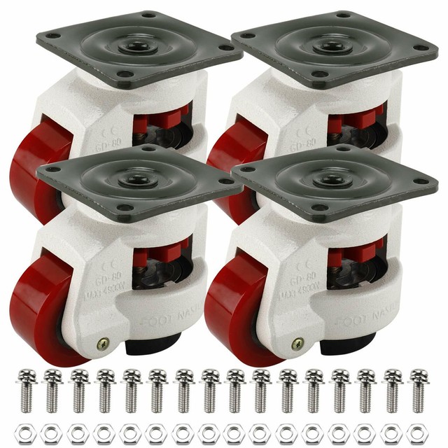 Workbench Retractable Leveling Swivel Casters 2205lb Capacity Heavy Duty GD80FT eBay