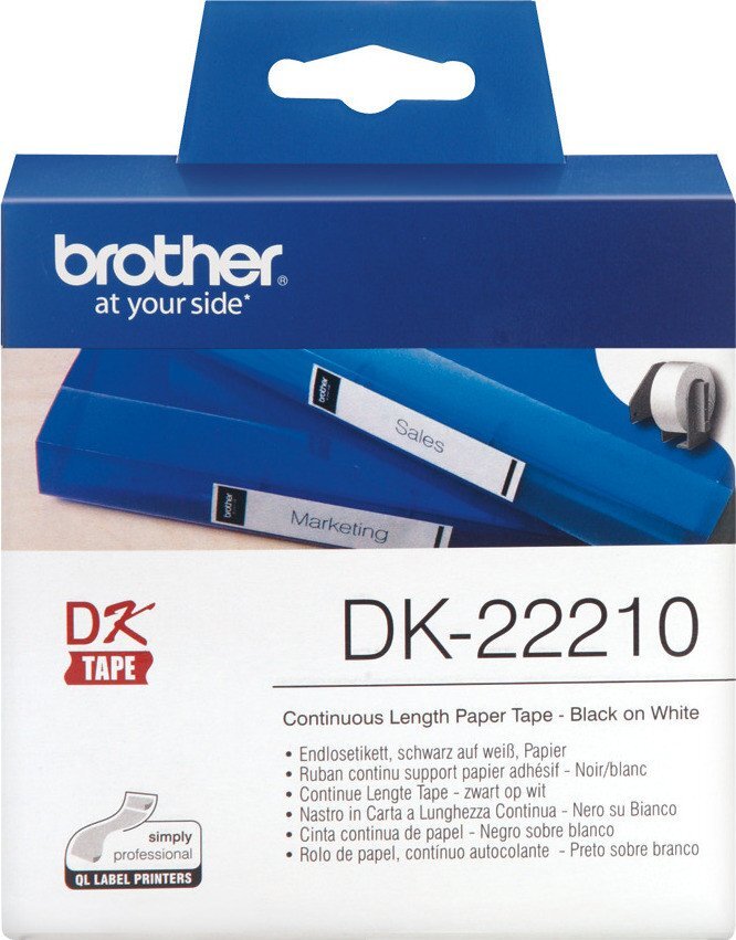 Насадка Brother DK22210 для мытья посуды schwarz auf wei 29 мм x 3048 м 2590₽