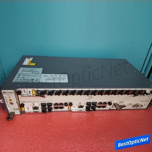 Gebraucht Huawei GPON OLT MA5608T 2×MCUD 8GE 1×MPWC 2DC GPBD/GPFD mit 8/16 C + Modul - Bild 2 von 14