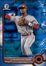 2022 BOWMAN DRAFT CHROME SAPPHIRE CINCINNATI REDS - LEONARDO BALCAZAR #BDC-91