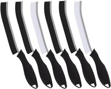 6PCS Black Hard Bristle Multifunctional Crevice Cleaning Brush For Household Use