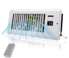 Register Booster Fan 4" X 10" with High-Precision Thermostat Control - Quiet AC 