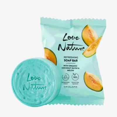 2 x Oriflame Love Nature Erfrischende Seife mit Bio Kokoswasser & Melone