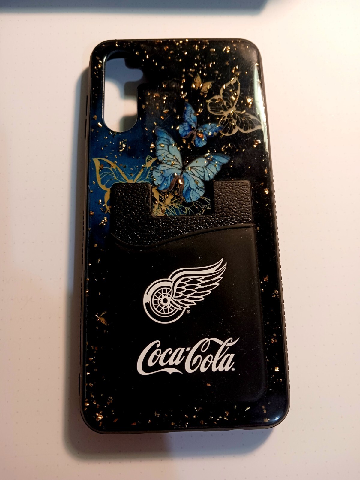 Butterfly Red Wings Phone Case with Card & Money Holder-image