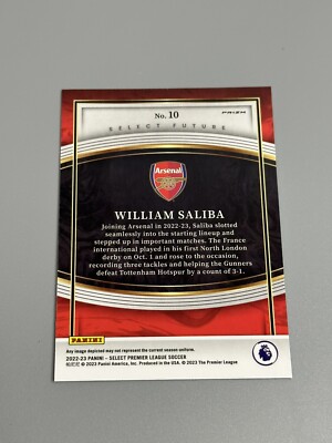 William Saliba 2022-23 Panini Select Premier League Future Rookie