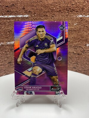 2023 Topps Finest MLS Pink Prism Refractor #46 Cesar Araujo RC ROOKIE 054/125