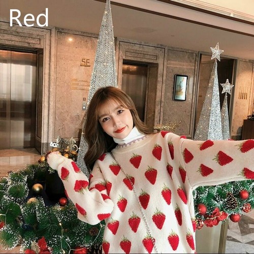Lady Girl Fruit Jacquard Knitted 