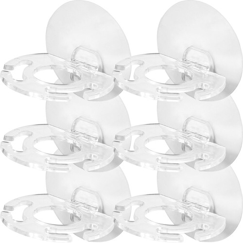 6 Pcs Bathroom Storage Rack Toothbrush Holders Wall Mounted Organizer - Picture 11 of 12