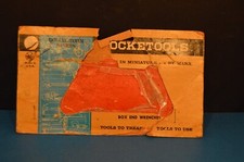 PACKAGE HEADER Marx Toys POCKETOOLS Box End Wrenches NO TOOLS  miniature 1960's