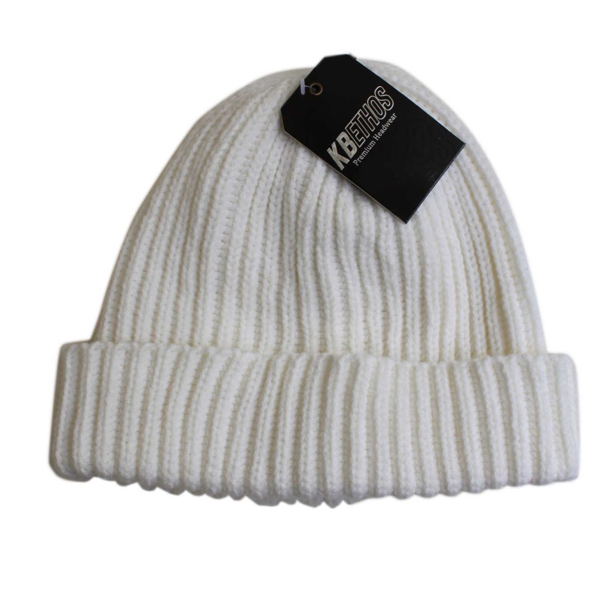 White Rib Beanie Tam Hat Headwear Cap Hippie Cool Runnings