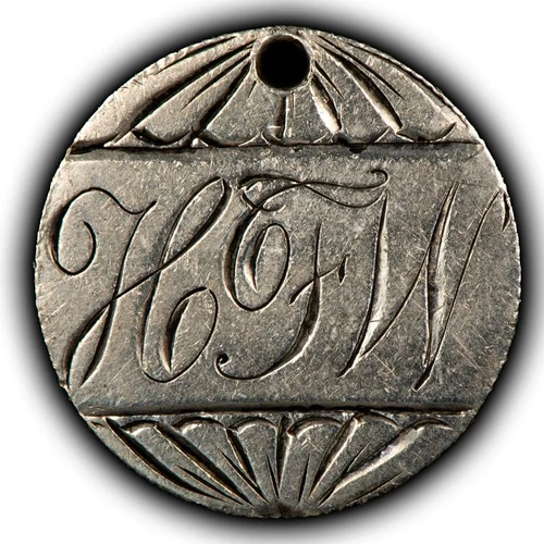 Love Token HFW Initials 1875 10c Seated Liberty Silver Dime -  - SKU-Z6006