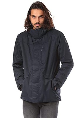 CMP Herren PFC Wattierte Jacke, Hardshelljacke, Outdoorjacke, schwarz blau, 46