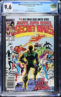 1985 MARVEL SUPER HEROES SECRET WARS #11 CPV CANADIAN NEWSSTAND RARE CGC 9.6