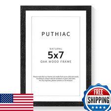 5x7 Oak Wood Picture Frame - Minimalist, Natural Solid Wooden Photo/Art Print B