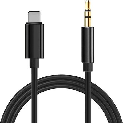 Für Apple iPhone Audio Adapter Aux Kabel 3,5mm Klinke iPod iPad Schwarz 8 Pin 1M
