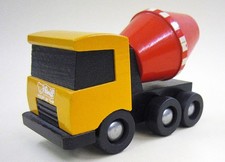 Steiff LKW Betonmischer, Gelb/Rot, L 12 cm, kleine Serie 70er J.  neuw. Zustand