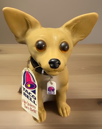 1998 Taco Bell Chihuahua Dog Bobble Head Nodder Yo Quiero Taco Bell with tags