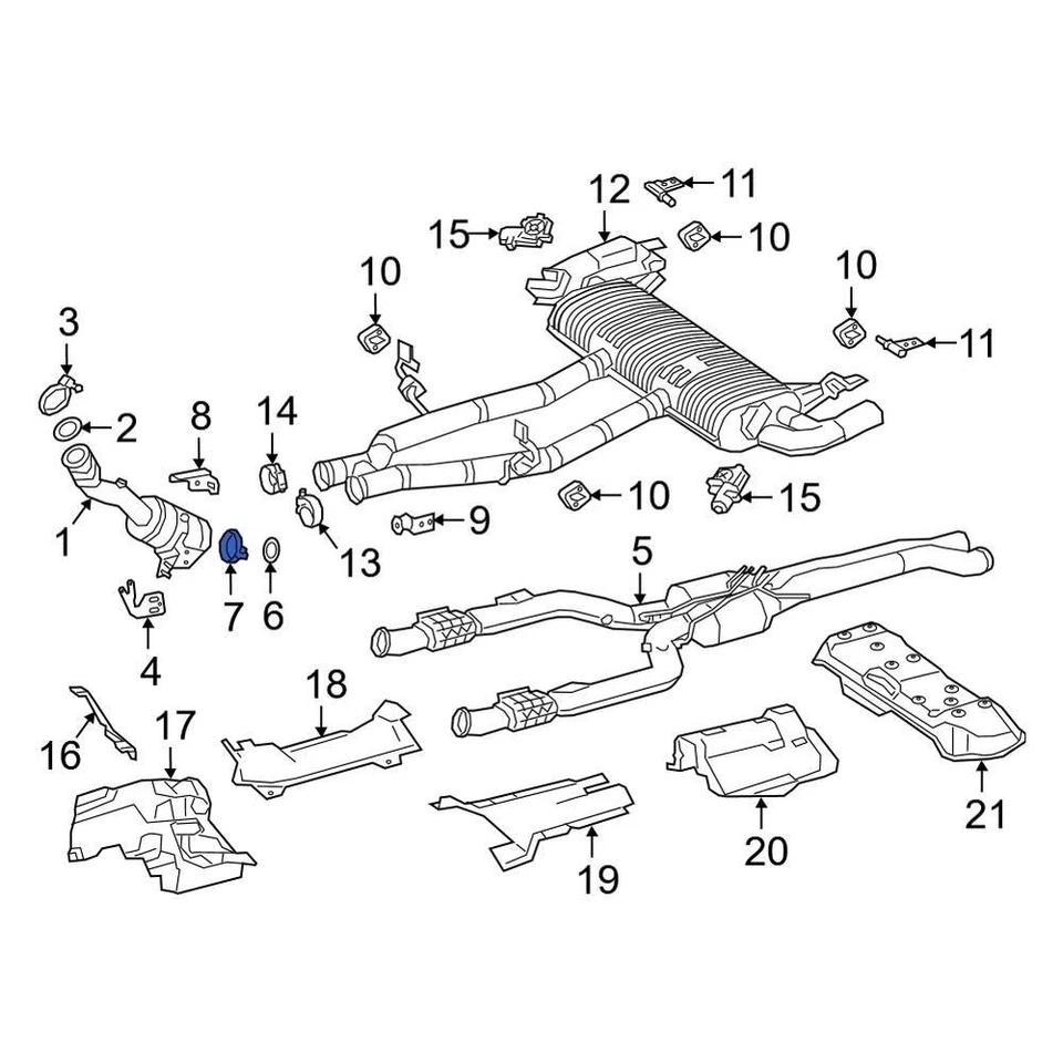 For Mercedes-Benz Sprinter 2500 2010-2021 Mercedes-Benz 2034900641 Exhaust Clamp Foto 2 de 4