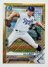 2021 Bowman Chrome Base Gold Mojo Refractor #BCP-83 Asa Lacy /50