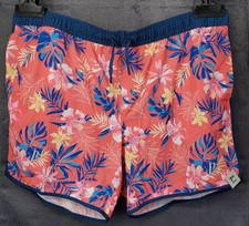NWT - GEORGE Men's 3XL 48-50 Island Coral Tropical Swim Trunks