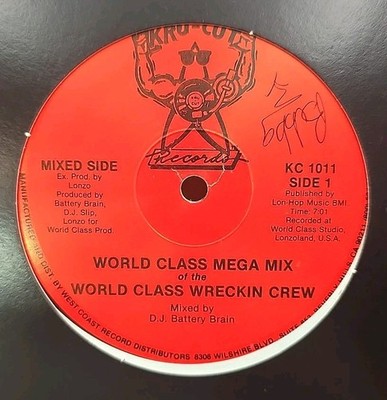 ELECTRO 12'' World Class Wreckin Crew world class mega mix KRU-CUT '89 Promo DJ