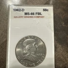 1962 D Franklin Half Dollar GALLERY Grading Co MS-66