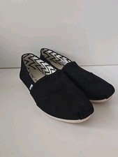 Used Very Good- Toms Womens Alpargata, Black/Black Canvas, 8
