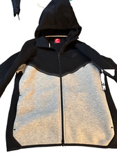 Nike Tech Men's Fleece Jogger and Jacket Set, Size Medium, Black and Gray