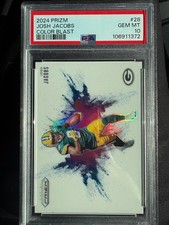 2024 Prizm Josh Jacobs Color Blast PSA 10