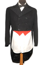 VINTAGE BESPOKE O.W. FULCHER & CO RIDING EVENING TAILCOAT 40'' SHORT BLACK