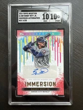 2024 Bobby Witt Jr Red 14/50 Immersion Autograph Auto SGC 10/10 Gm 💎