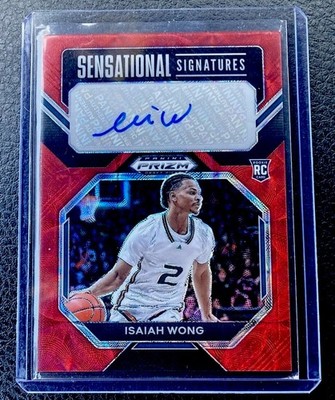 2023 Prizm Draft Picks - Choice Red Rookie Isaiah Wong Auto RC /40 #SS-IWG