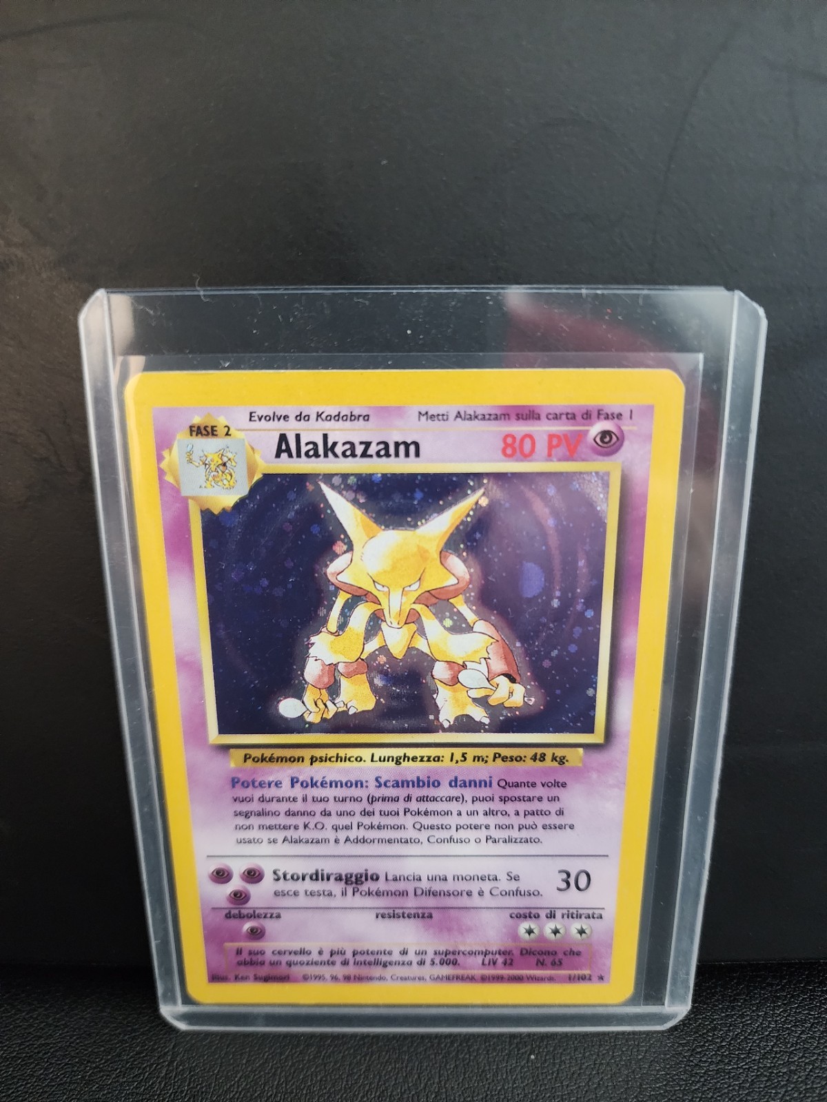 Alakazam 1/102 Base Set Holo Rare Pokemon TCG Card