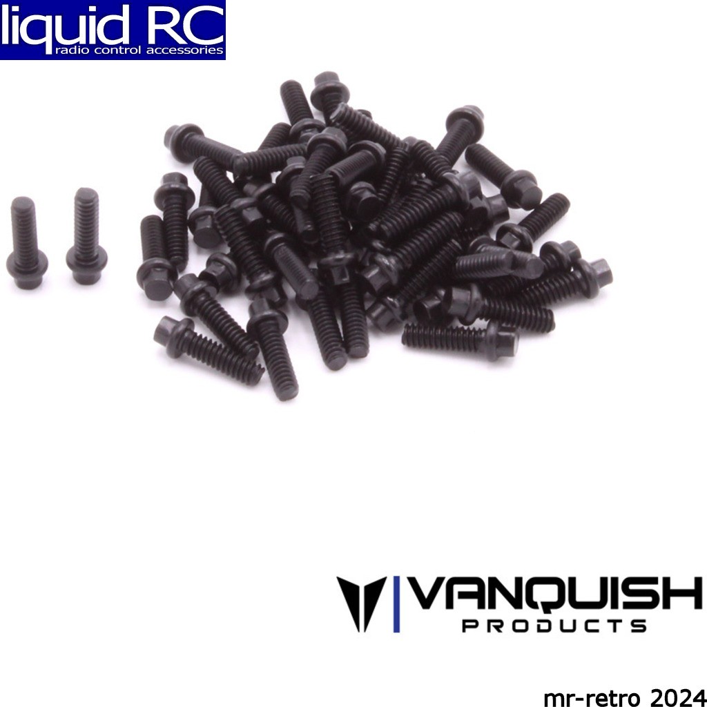 Vanquish Products 05003 Hex Scale Black Wheel Screw Kit 50 Pieces
